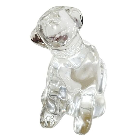 WATERFORD CRYSTAL IRELAND YOUNG LABRADOR LAB DOG PUPPY PAPERWEIGHT FIGURINE - Picture 1 of 10